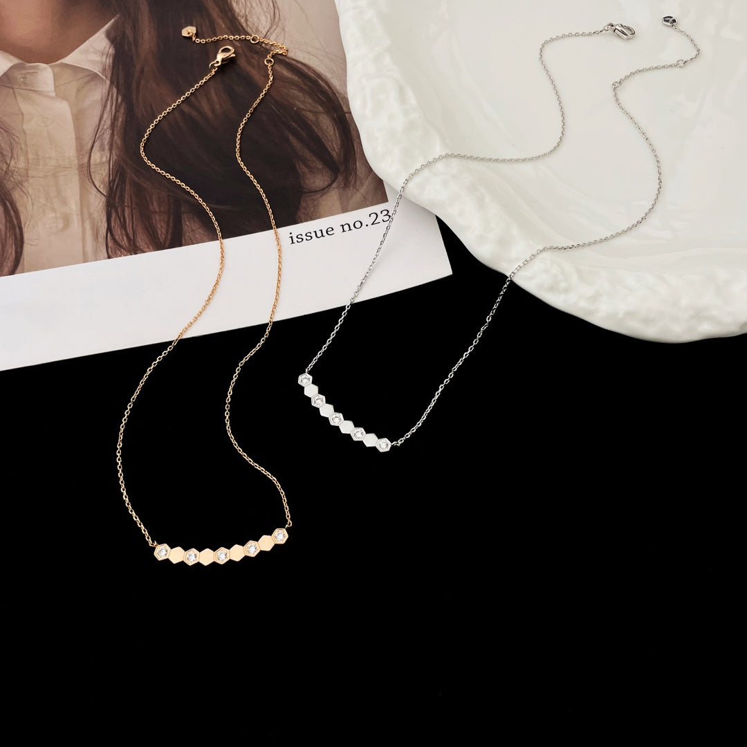 [Clara Jewels]BEE MY LOVE DIAMOND NECKLACE