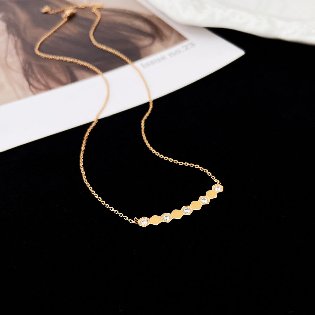 [Clara Jewels]BEE MY LOVE DIAMOND NECKLACE
