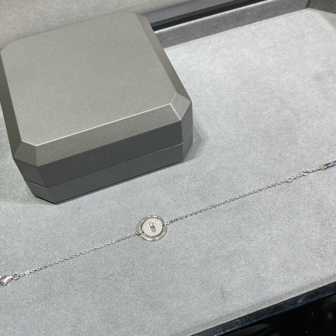 [Clara Jewely]LUCKY MOVE DIAMOND PAVED BRACELET