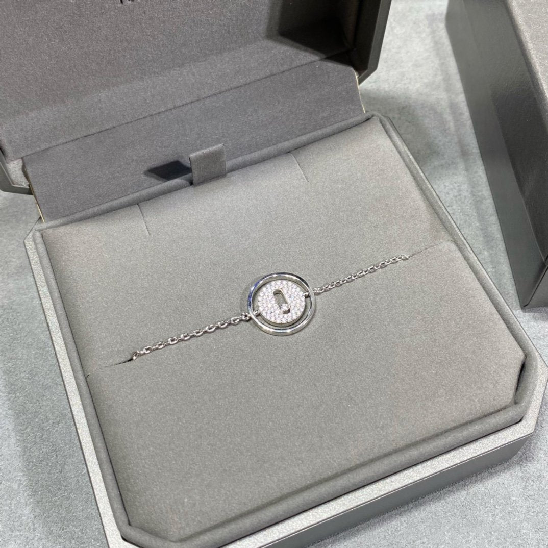 [Clara Jewely]LUCKY MOVE DIAMOND PAVED BRACELET