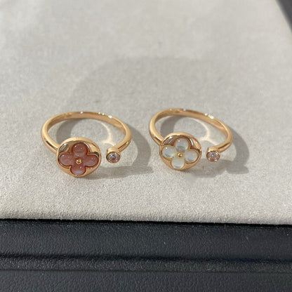 [Clara Jewels]SUN 1 DIAMOND PINK MOP RING