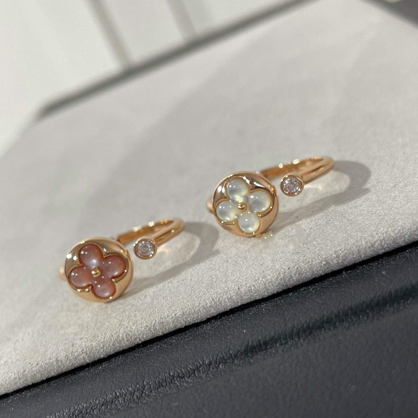 [Clara Jewels]SUN 1 DIAMOND PINK MOP RING
