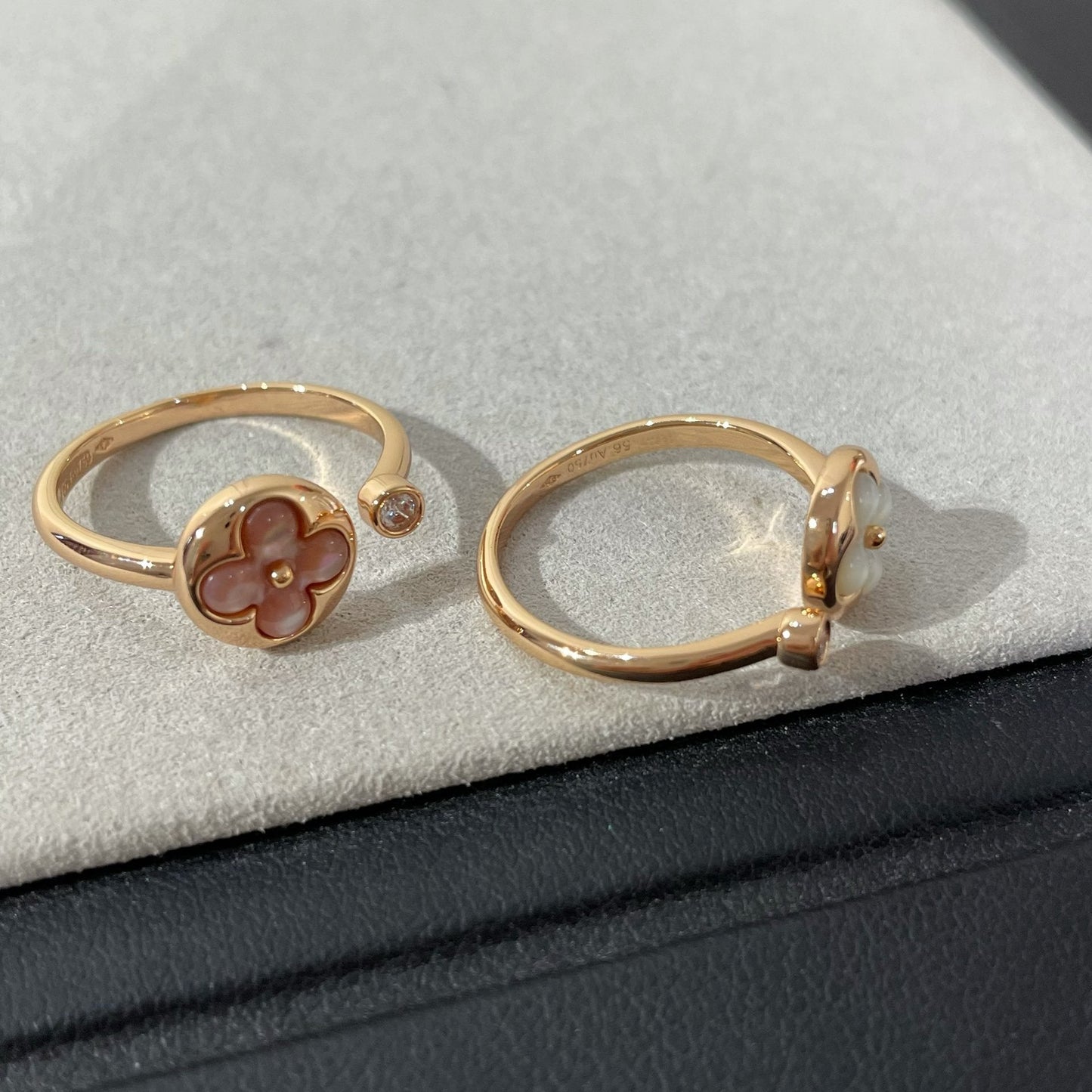 [Clara Jewels]SUN 1 DIAMOND PINK MOP RING