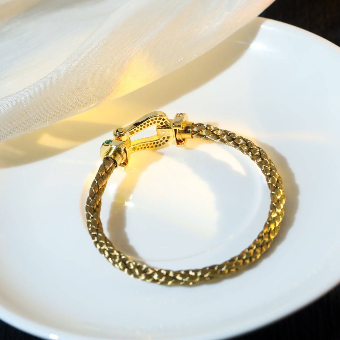 [Clara Jewels]FORCE 10 GOLD GREEN DIAMOND PAVED