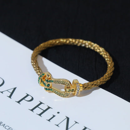 [Clara Jewels]FORCE 10 GOLD GREEN DIAMOND PAVED