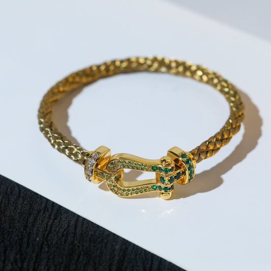 [Clara Jewels]FORCE 10 GOLD GREEN DIAMOND PAVED