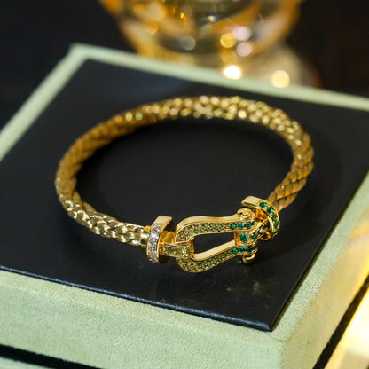 [Clara Jewels]FORCE 10 GOLD GREEN DIAMOND PAVED