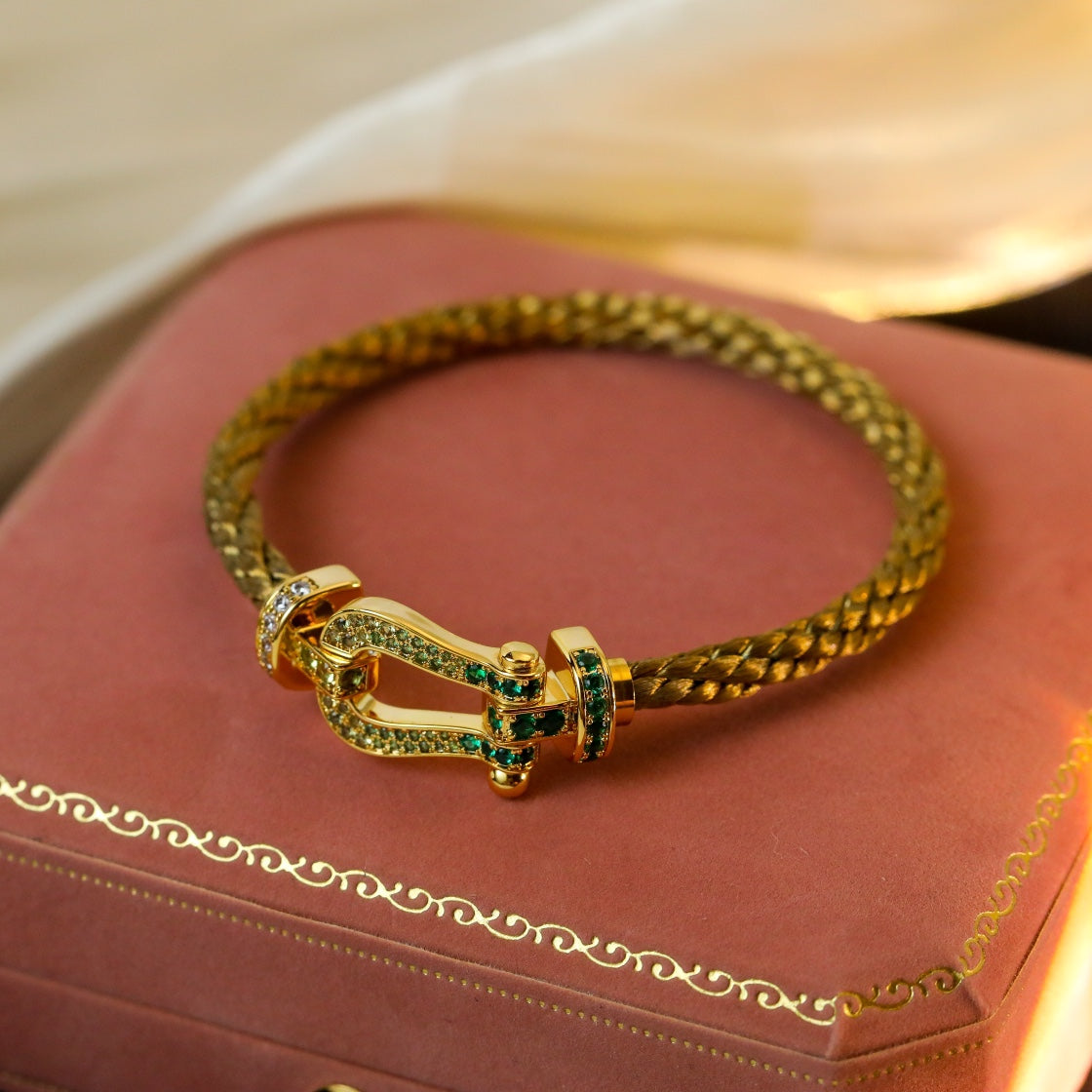[Clara Jewels]FORCE 10 GOLD GREEN DIAMOND PAVED