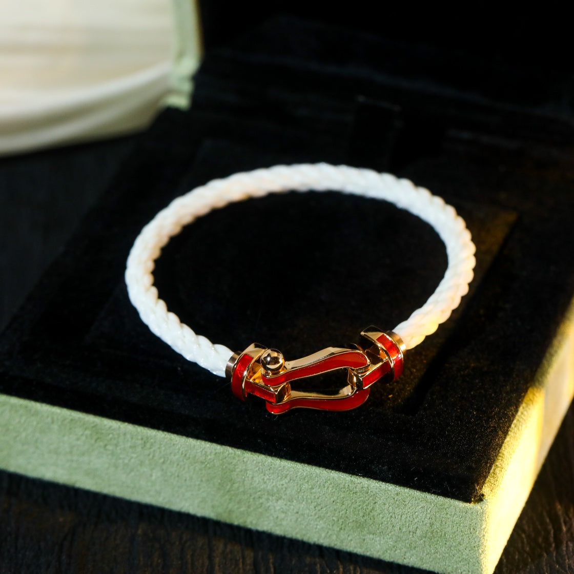 [Clara Jewels]FORCE 10 WHITE TEXTILE DIAMOND PAVED