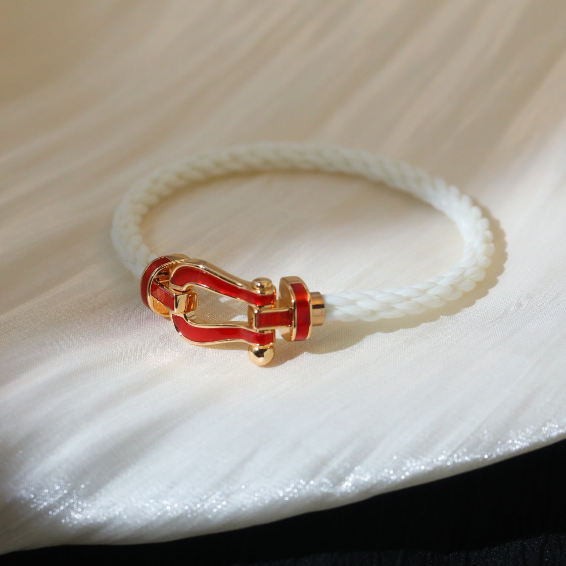 [Clara Jewels]FORCE 10 WHITE TEXTILE DIAMOND PAVED