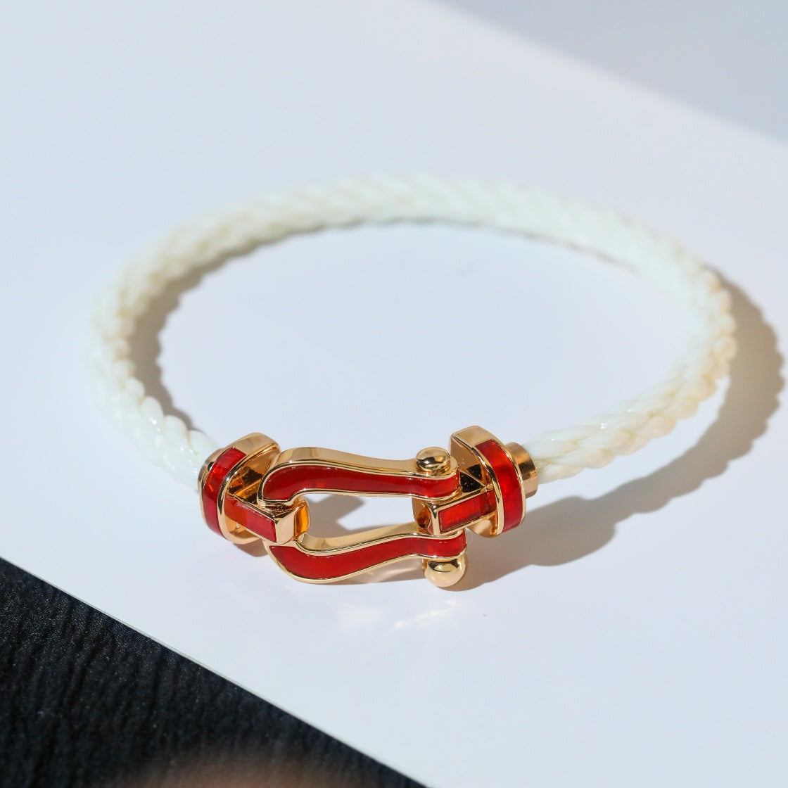 [Clara Jewels]FORCE 10 WHITE TEXTILE DIAMOND PAVED