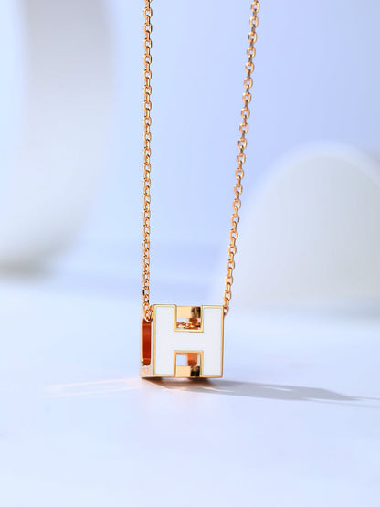 [Clara Jewels]H CAGE PINK GOLD NECKLACE