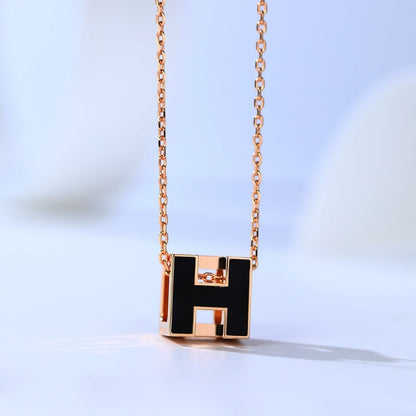 [Clara Jewels]H CAGE PINK GOLD NECKLACE