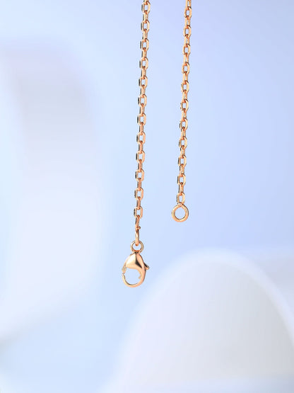 [Clara Jewels]H CAGE PINK GOLD NECKLACE