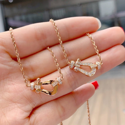 [Clara Jewels]FORCE 10 PINK GOLD DIAMOND NECKLACE