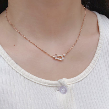 [Clara Jewels]FORCE 10 PINK GOLD DIAMOND NECKLACE