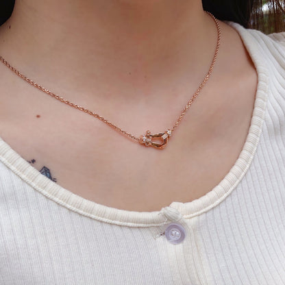 [Clara Jewels]FORCE 10 PINK GOLD DIAMOND NECKLACE