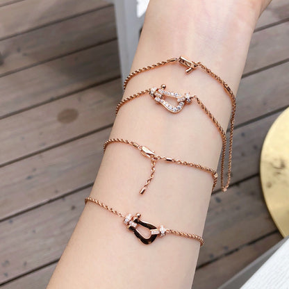 [Clara Jewels]FORCE 10 PINK GOLD DIAMOND NECKLACE