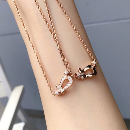 [Clara Jewels]FORCE 10 PINK GOLD DIAMOND NECKLACE