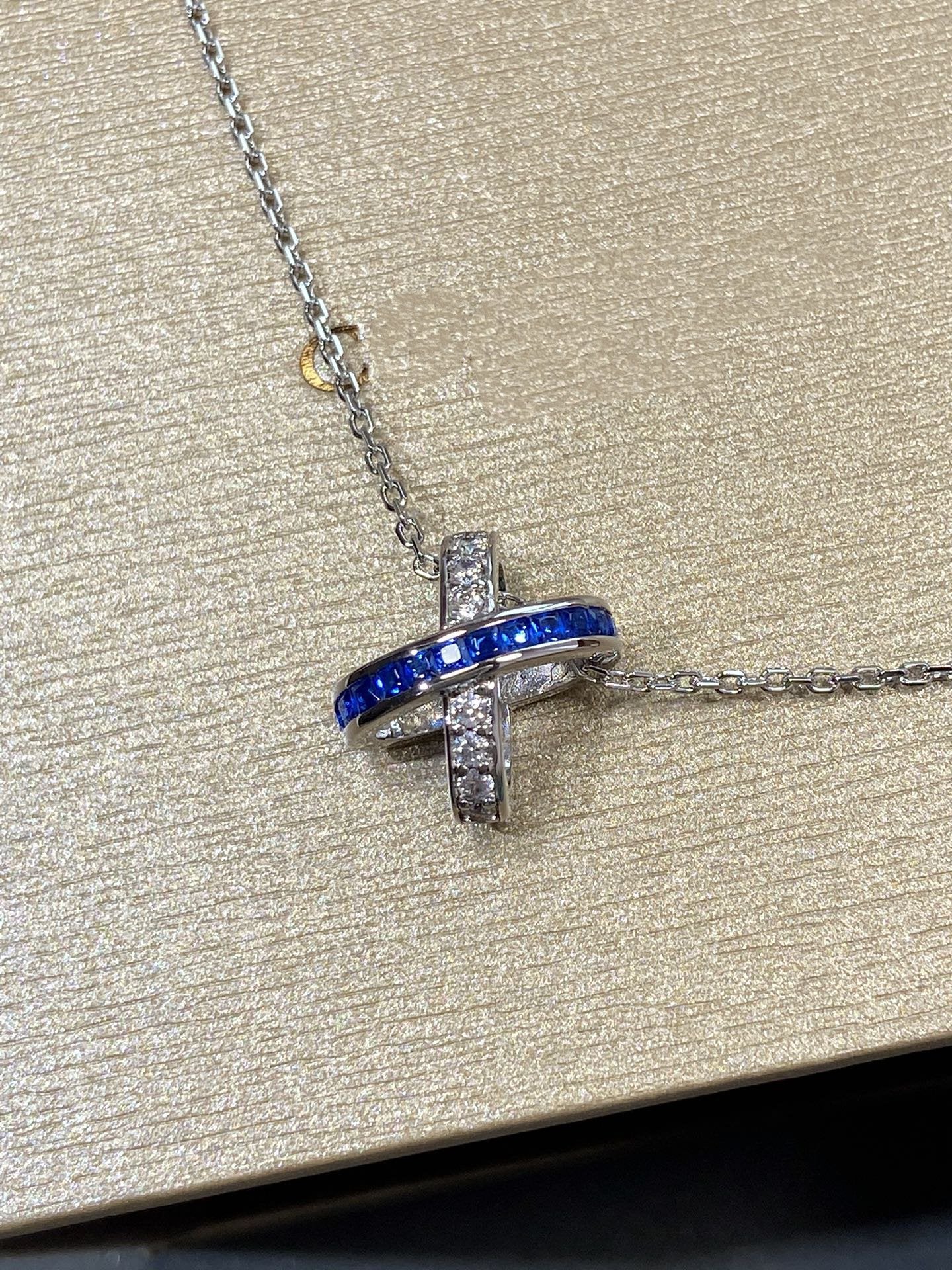 [Clara Jewels]LIENS DIAMOND SILVER NECKLACE