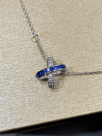 [Clara Jewels]LIENS DIAMOND SILVER NECKLACE