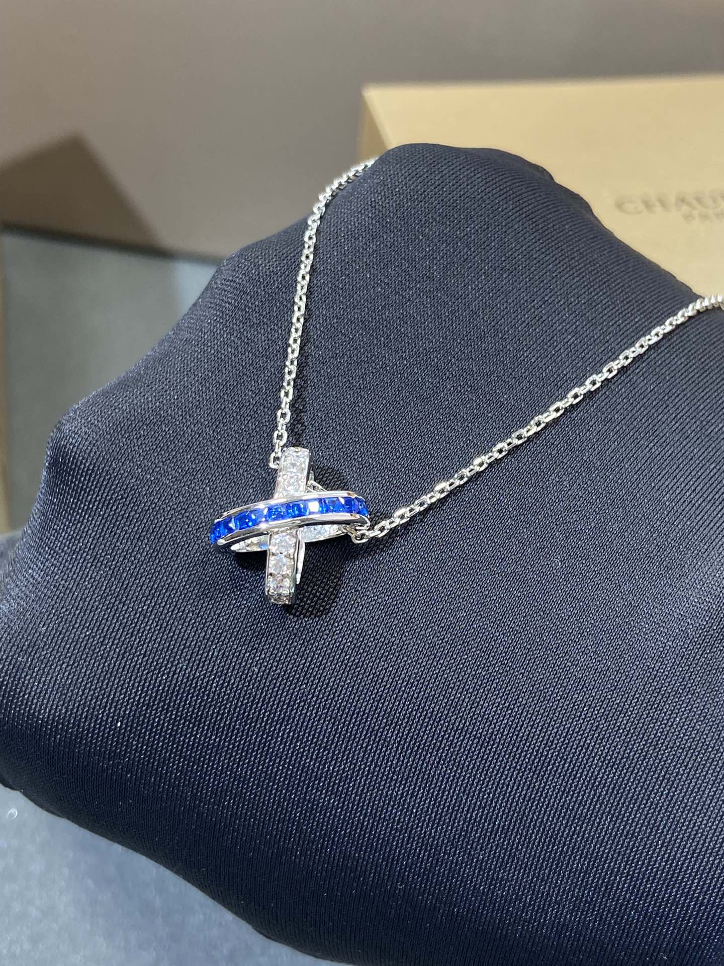 [Clara Jewels]LIENS DIAMOND SILVER NECKLACE