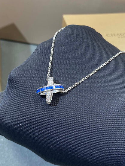 [Clara Jewels]LIENS DIAMOND SILVER NECKLACE