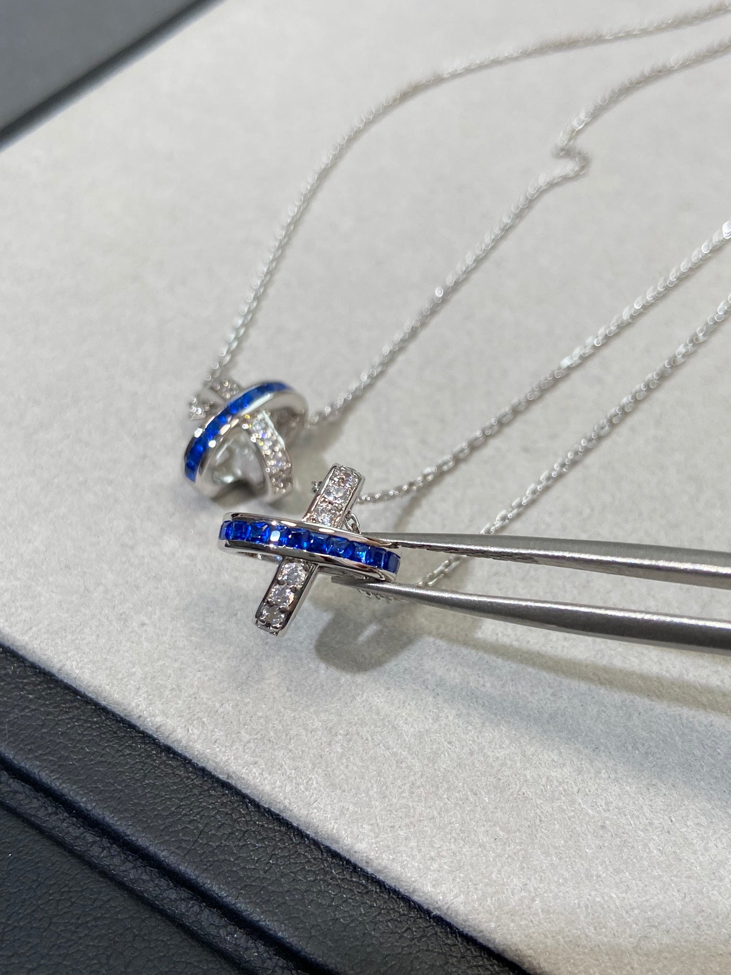 [Clara Jewels]LIENS DIAMOND SILVER NECKLACE