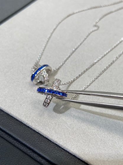 [Clara Jewels]LIENS DIAMOND SILVER NECKLACE