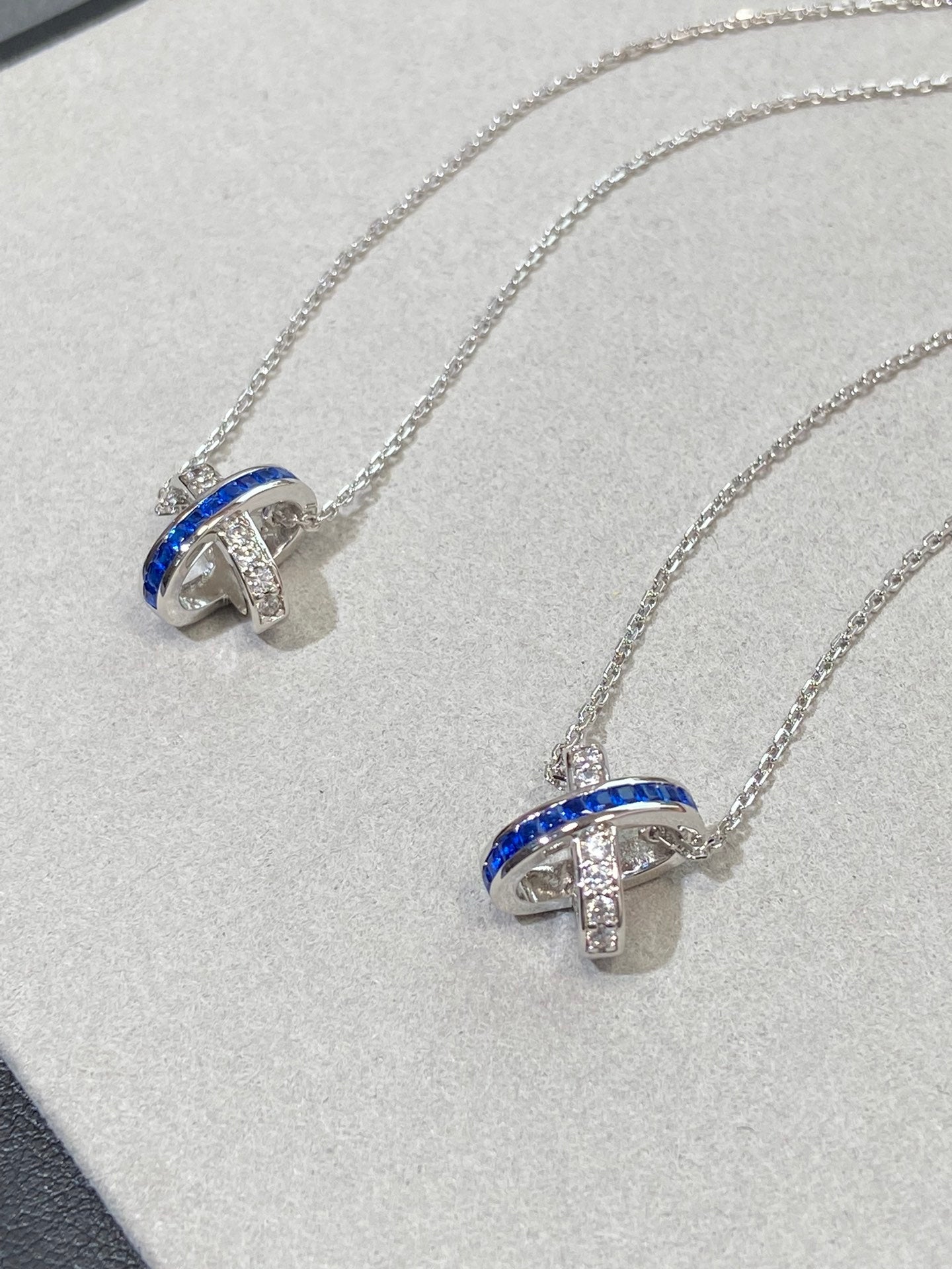 [Clara Jewels]LIENS DIAMOND SILVER NECKLACE