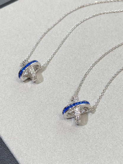 [Clara Jewels]LIENS DIAMOND SILVER NECKLACE