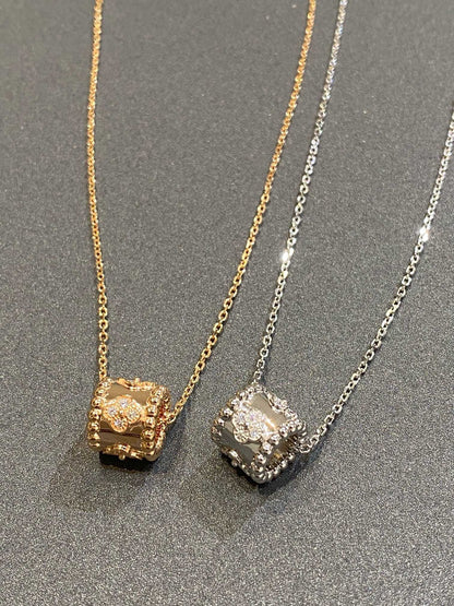 [Clara Jewels]PERLEE PEDANT SIVLER DIAMOND NECKLACE