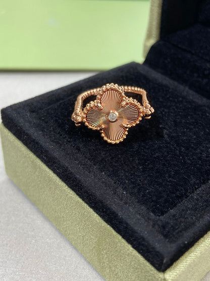 [Clara Jewels]CLOVER RIVERSIBLE ROSE GOLD RING