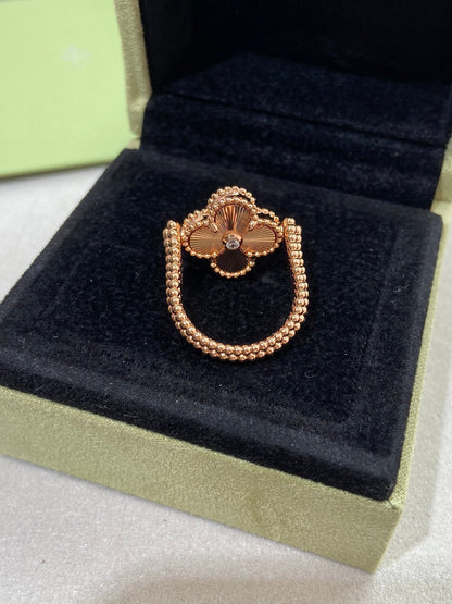 [Clara Jewels]CLOVER RIVERSIBLE ROSE GOLD RING