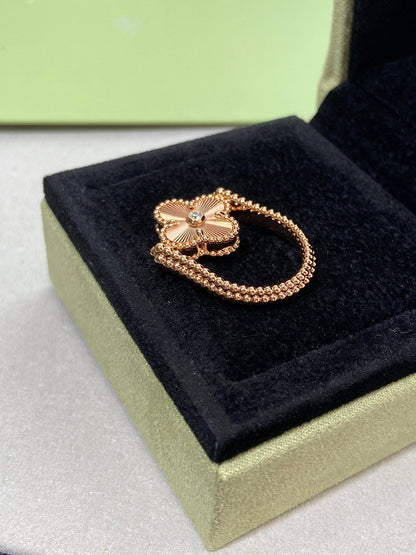 [Clara Jewels]CLOVER RIVERSIBLE ROSE GOLD RING