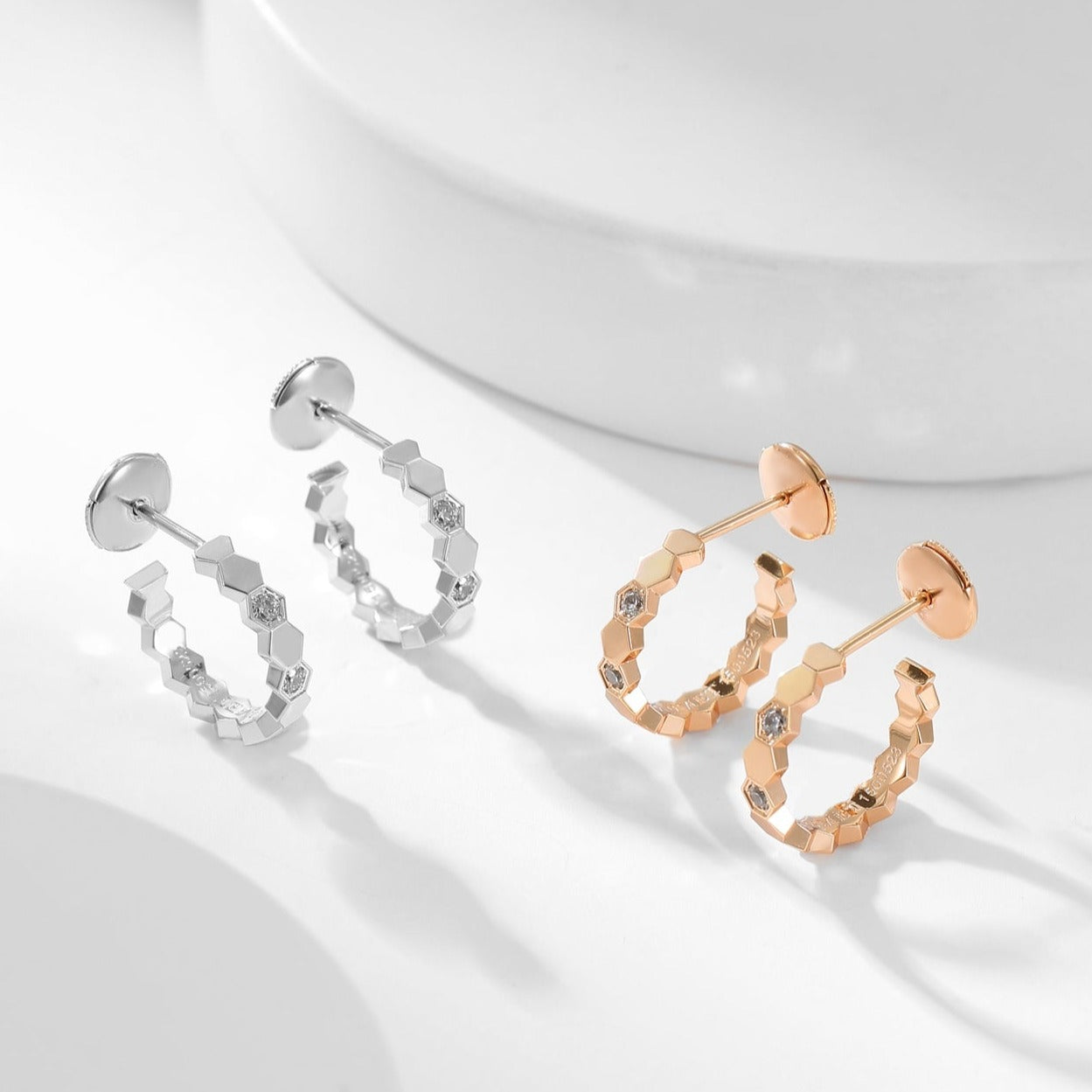 [Clara Jewels]BEE LOVE DIAMOND HOOP EARRINGS