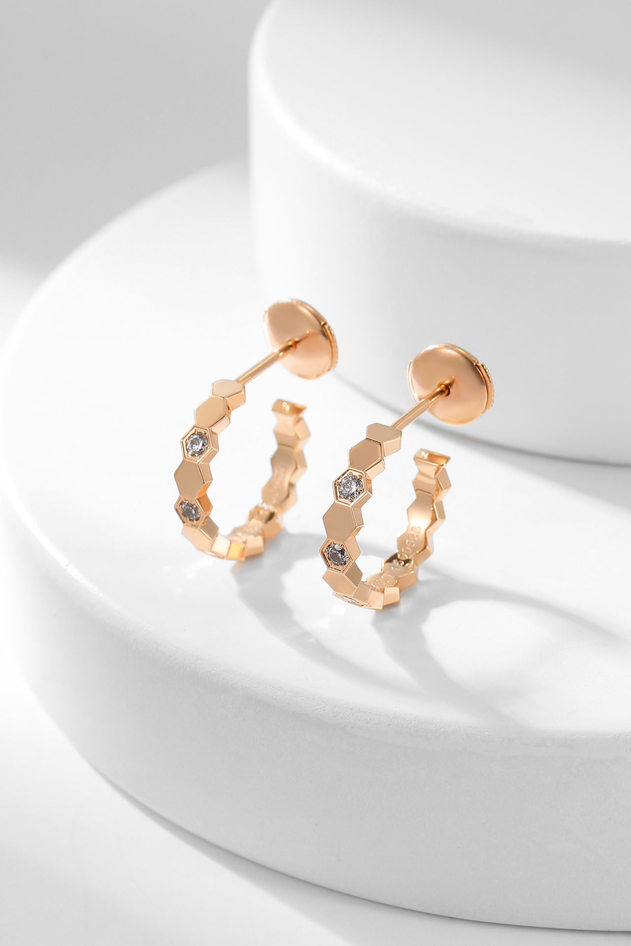 [Clara Jewels]BEE LOVE DIAMOND HOOP EARRINGS