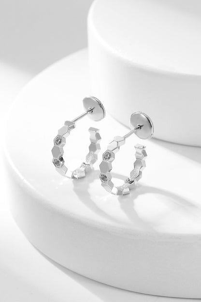 [Clara Jewels]BEE LOVE DIAMOND HOOP EARRINGS