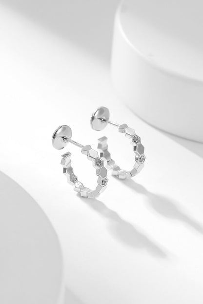 [Clara Jewels]BEE LOVE DIAMOND HOOP EARRINGS