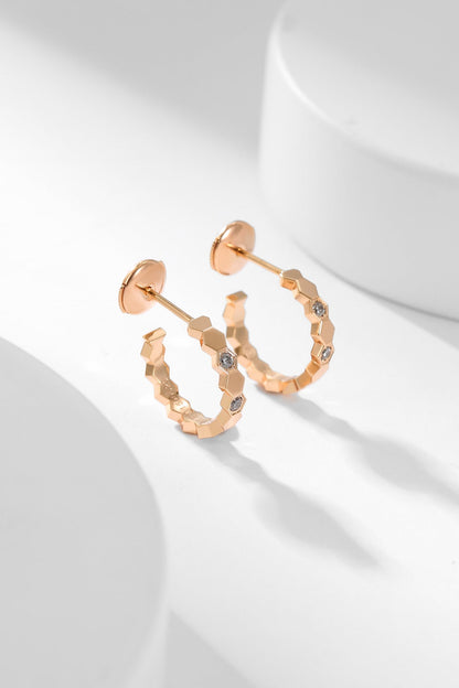 [Clara Jewels]BEE LOVE DIAMOND HOOP EARRINGS