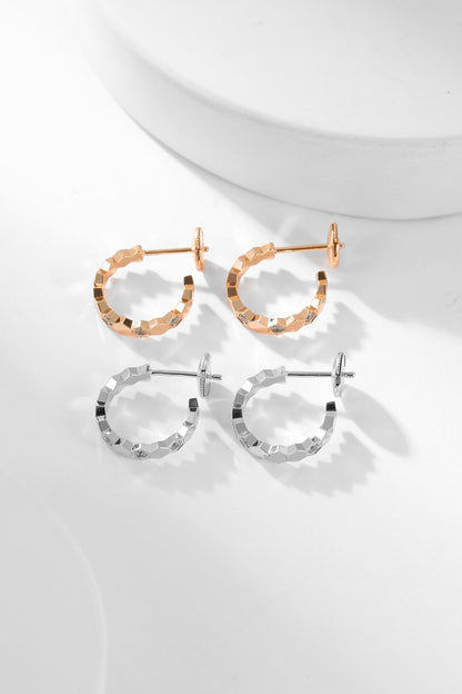[Clara Jewels]BEE LOVE DIAMOND HOOP EARRINGS