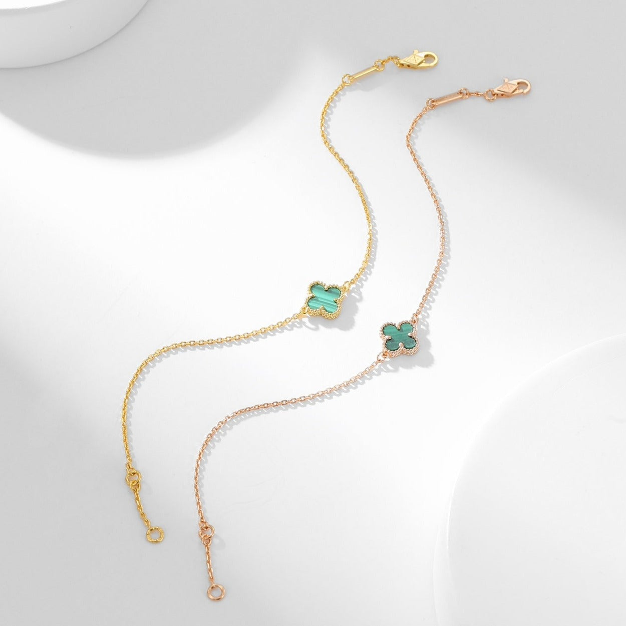 [Clara Jewels]CLOVER BRACELET MALACHITE 1 MOTIF