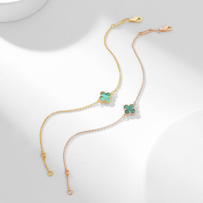 [Clara Jewels]CLOVER BRACELET MALACHITE 1 MOTIF
