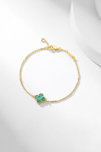 [Clara Jewels]CLOVER BRACELET MALACHITE 1 MOTIF