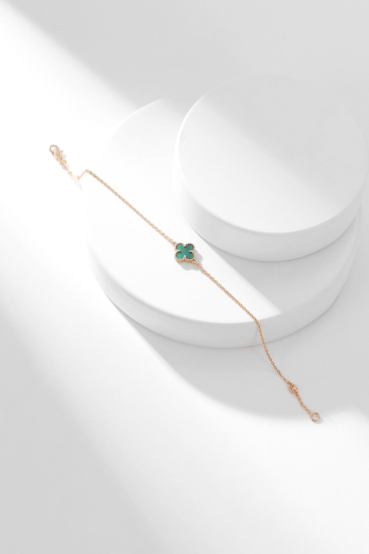 [Clara Jewels]CLOVER BRACELET MALACHITE 1 MOTIF