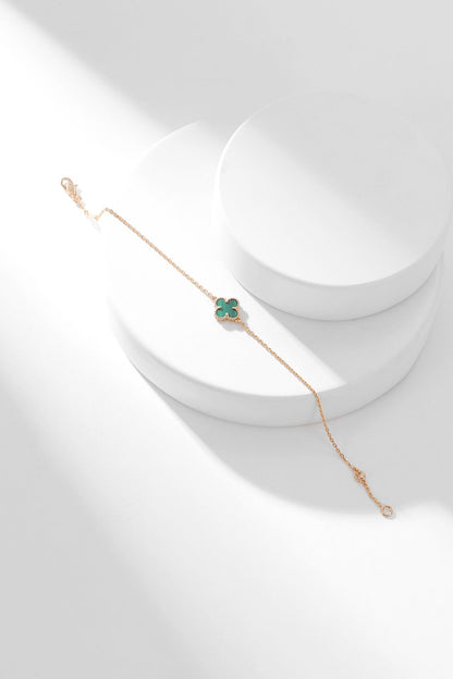 [Clara Jewels]CLOVER BRACELET MALACHITE 1 MOTIF