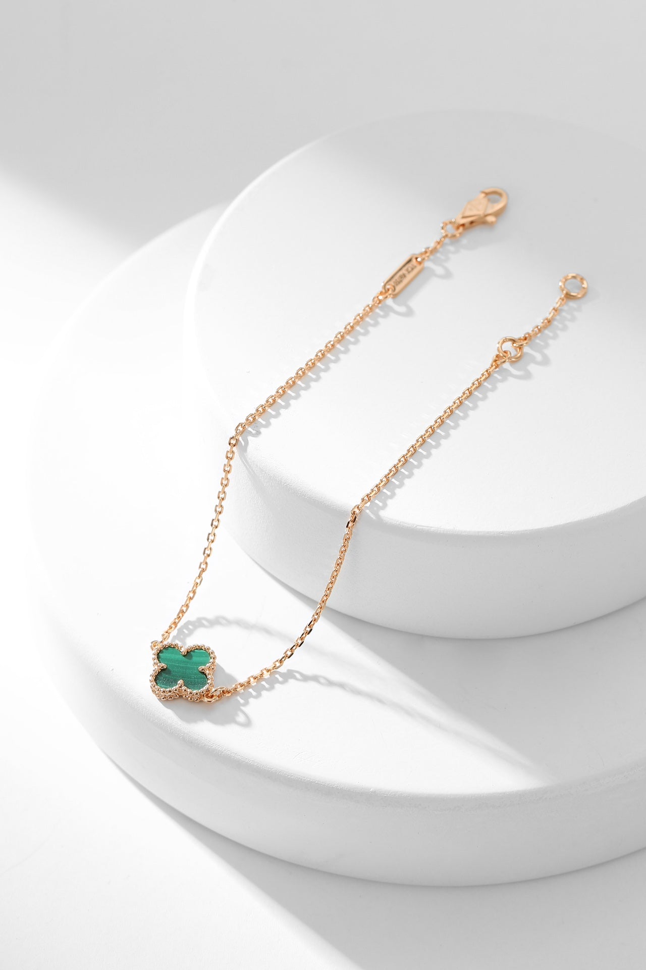 [Clara Jewels]CLOVER BRACELET MALACHITE 1 MOTIF