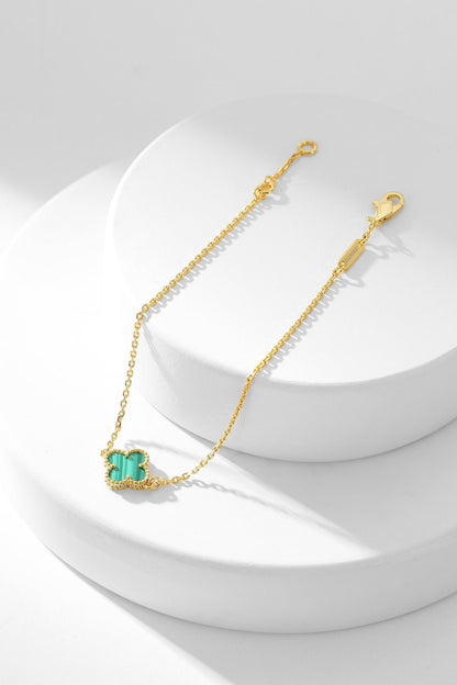 [Clara Jewels]CLOVER BRACELET MALACHITE 1 MOTIF