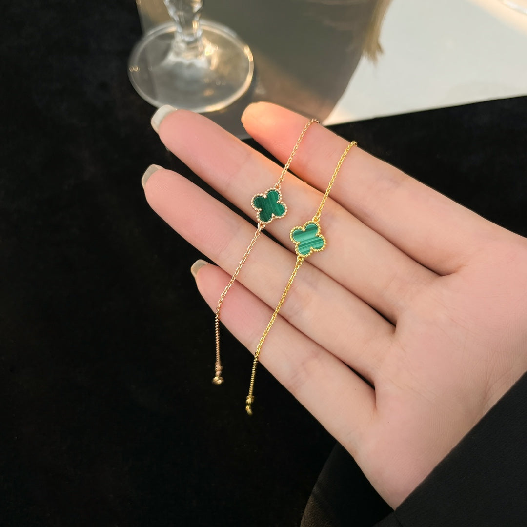 [Clara Jewels]CLOVER BRACELET MALACHITE 1 MOTIF