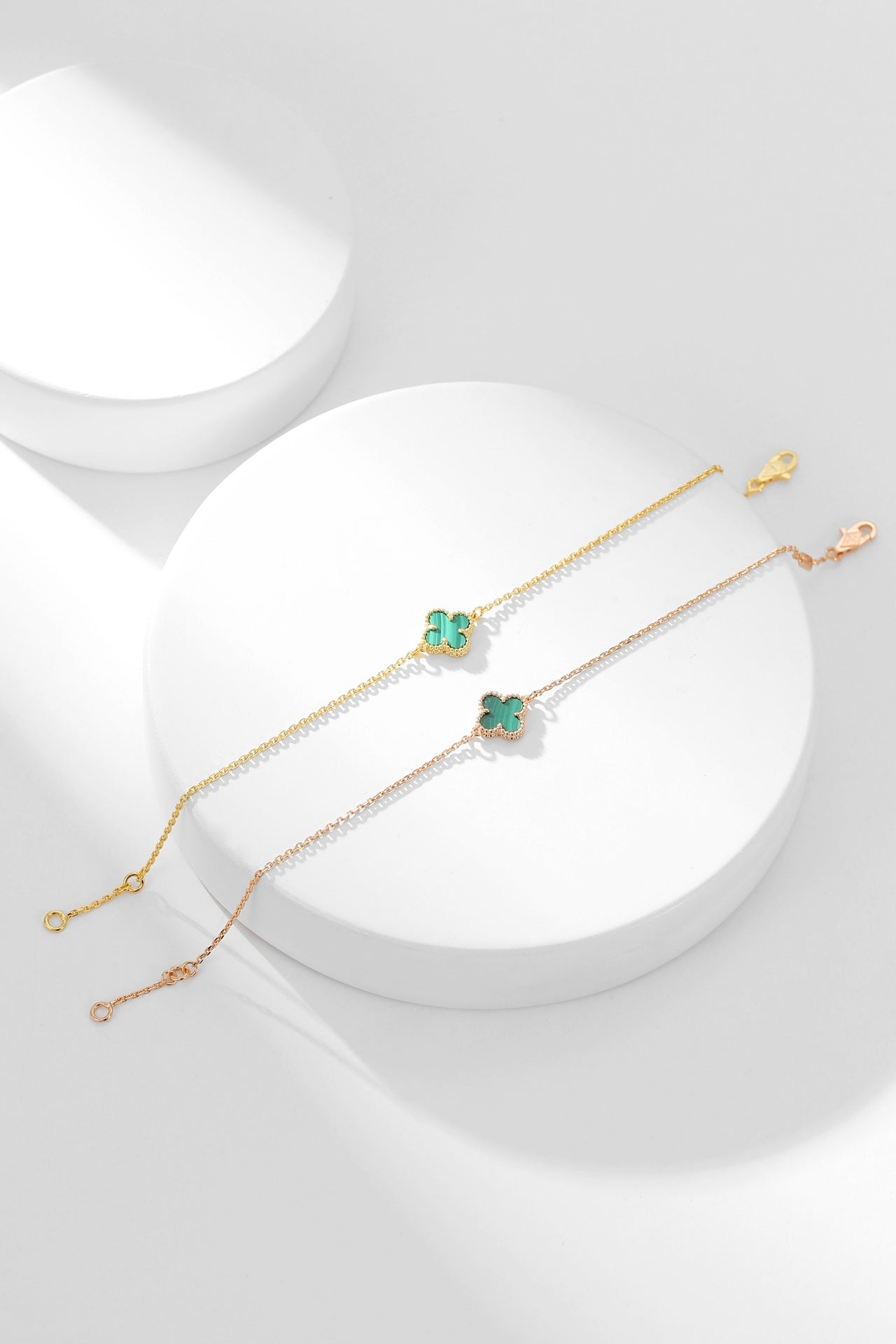 [Clara Jewels]CLOVER BRACELET MALACHITE 1 MOTIF